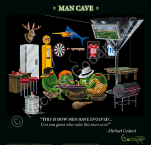 Man Cave Famed Print