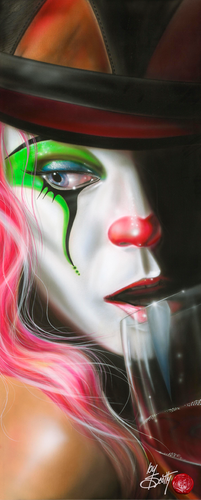 Drinking the Clown Away - Michael Godard Art Gallery