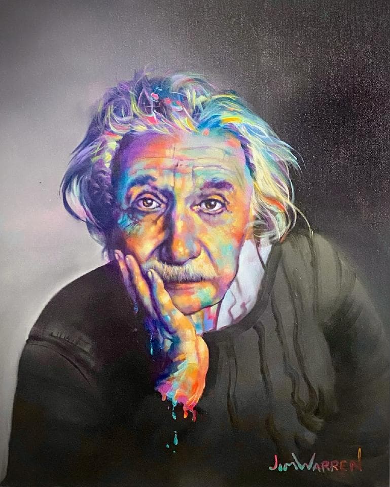 Einstein Thinking in Color