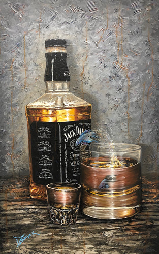 Drink Like a Fish - Whiskey River - Michael Godard Art Gallery