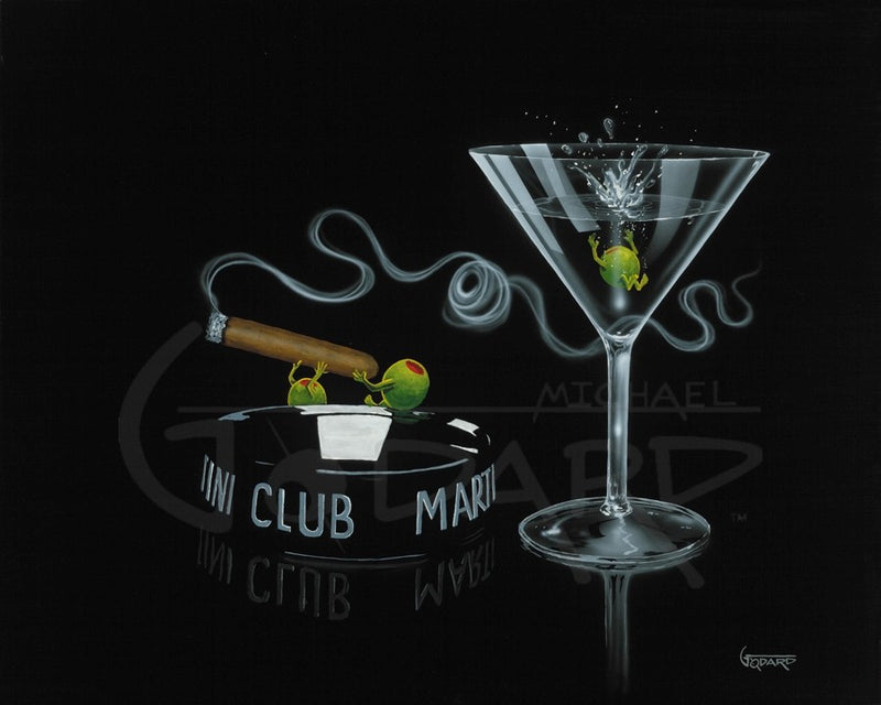Smoke off at the Club - Michael Godard Art Gallery
