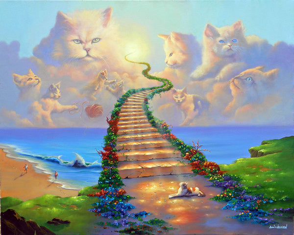 All Cats Go to Heaven - Michael Godard Art Gallery