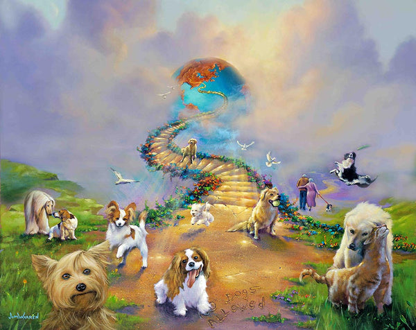 All Dogs Go to Heaven 4 (Soft Sky) - Michael Godard Art Gallery