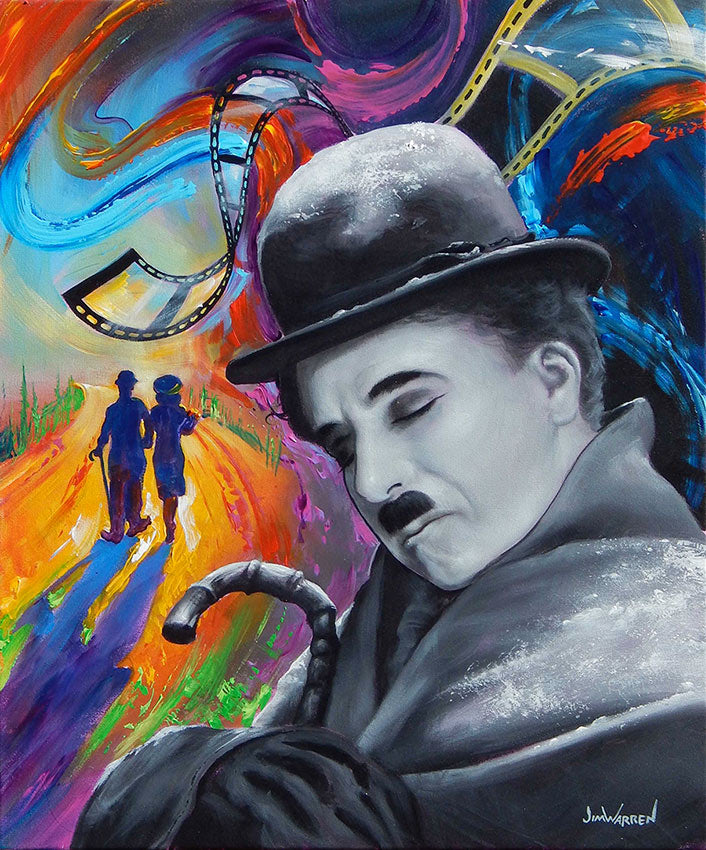 Charlie Chaplin Dreams in Technicolor - Michael Godard Art Gallery