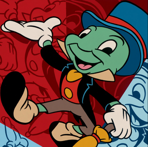 Jiminy Cricket with blue top hat 
